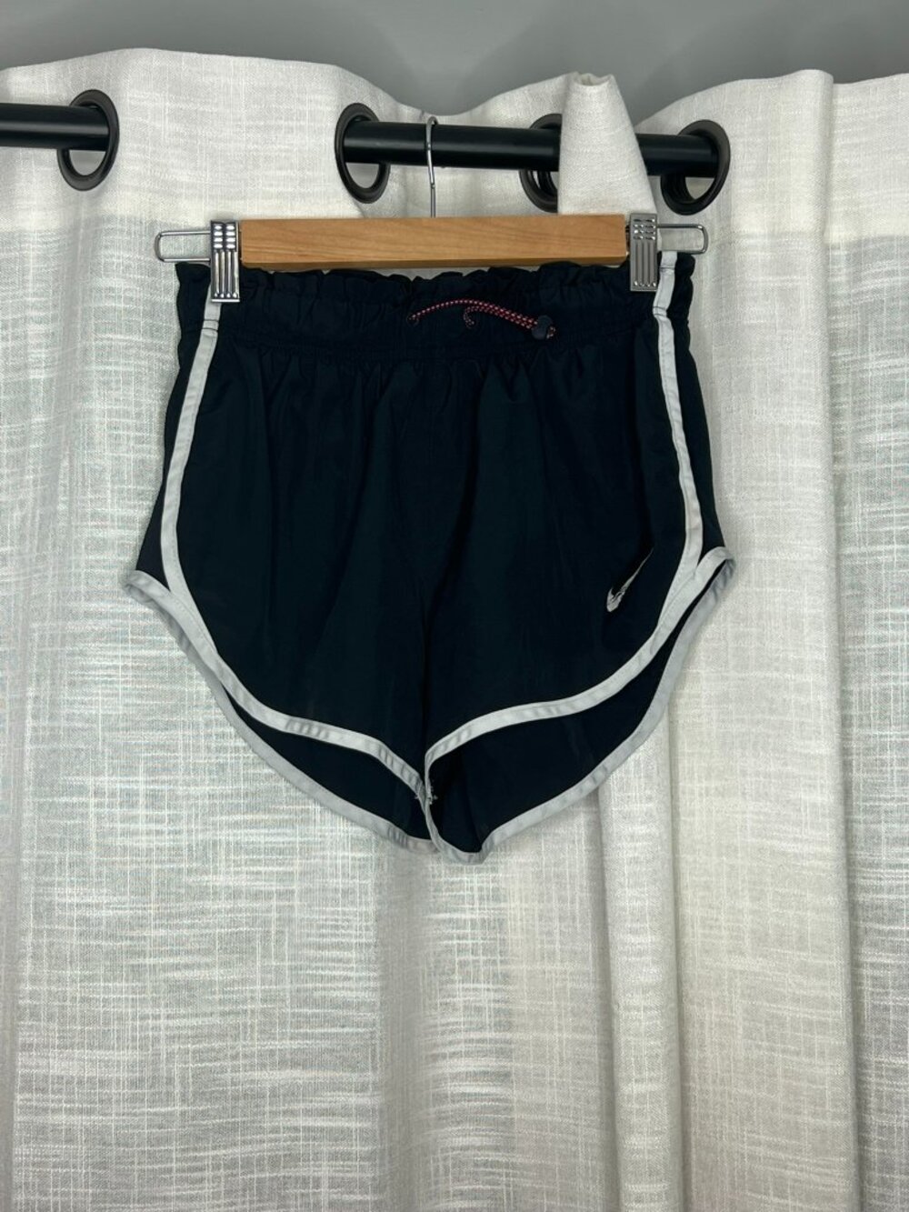 Nike Dri-Fit Black, White, and Pink Workout Shorts